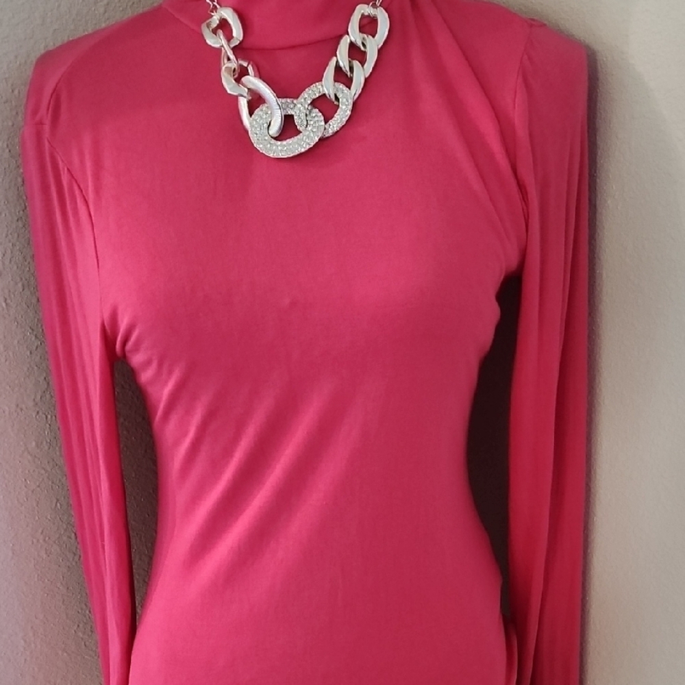 Endless Rose Vibrant Pink Long Sleeve Top